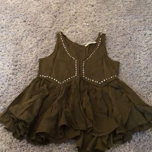 Green Top with Jewel Accents